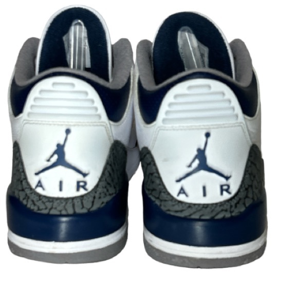 Air Jordan 3 Retro White/Midnight Navy  Mid Top Sneakers, CT8532-140 Size 10 - Picture 7 of 17